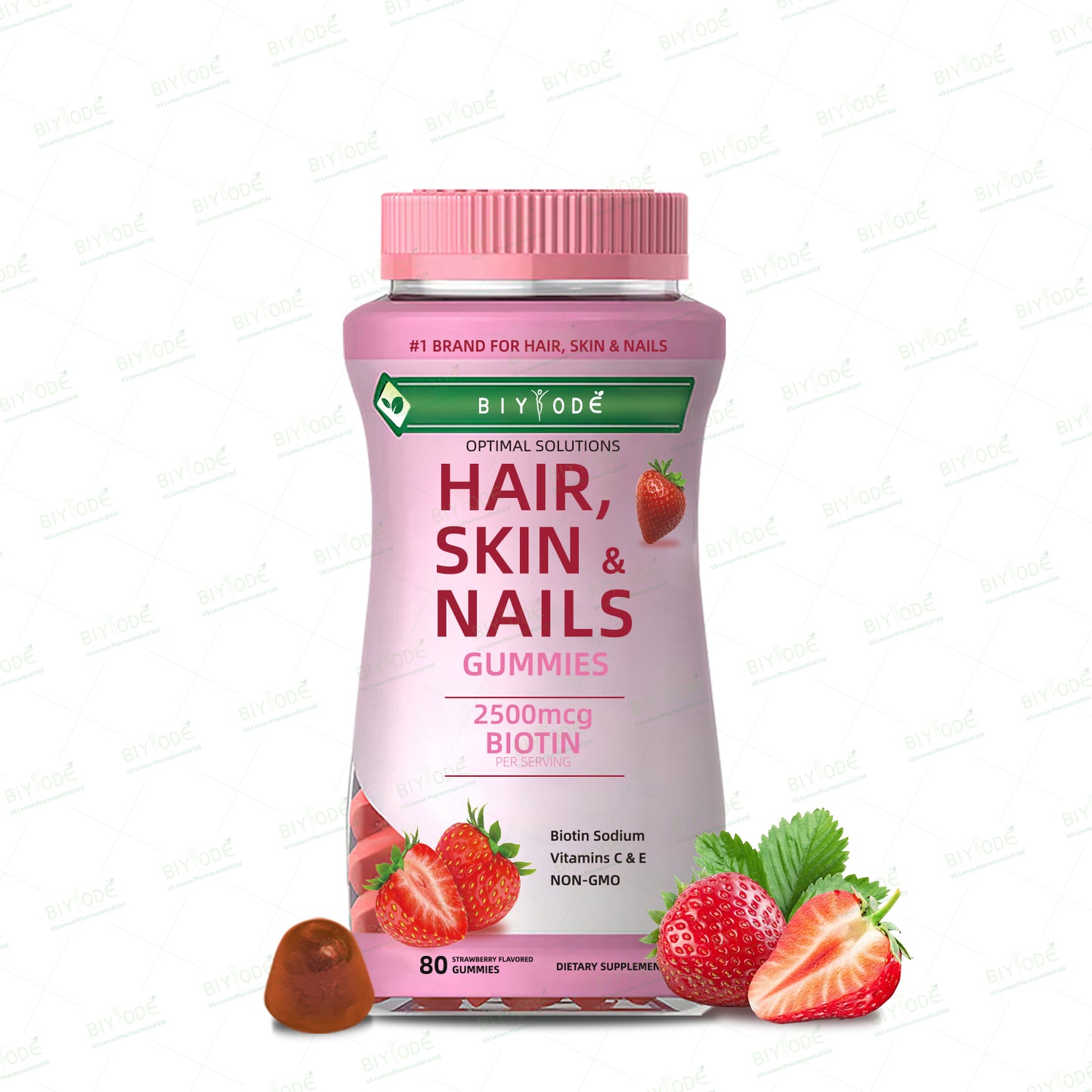 BIYODE Hair Skin Nails Gummies 80 Gomitas Originales