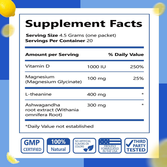 BIYODE vegan Calming Drink Mix, raspberryKsm-66 Ashwagandha, Vitamin D3, wellnesssupplements for Relaxation & metabolism