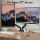 TOXIYA Monitor Stand, Adjustable Dual Monitor Desk Mount for 13-32 Inch Screens, Full Motion VESA Mount with C Clamp, Grommet Base, Tilt, Swivel, Rotation