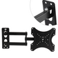 TOXIYA Tilt LCD LED TV Wall Mount Bracket, can tilt up and down 15 degrees, swivel 90 degrees, easy to install allows you to perfectly position the screen according to your application needs