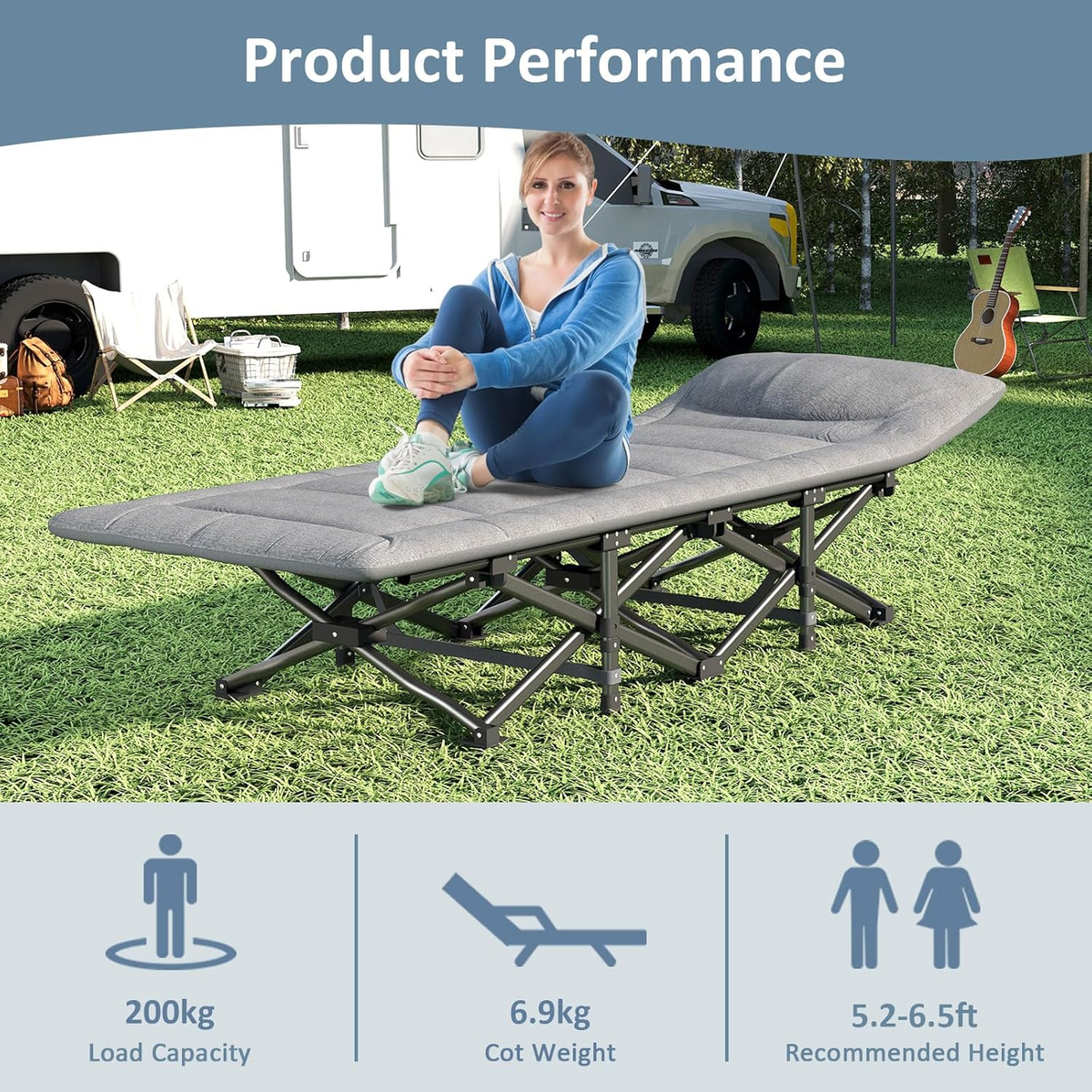 TOXIYA Foldable Camping Bed: Portable Multi-Functional for All Environments