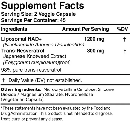 LIFEWORTH NAD+ 1000 mg - NAD+ & Resveratrol Formula, NMN Alternative for Anti-Aging, Cellular Energy & Repair | Supports Metabolism, Brain Function & Antioxidant Defense for Men & Women