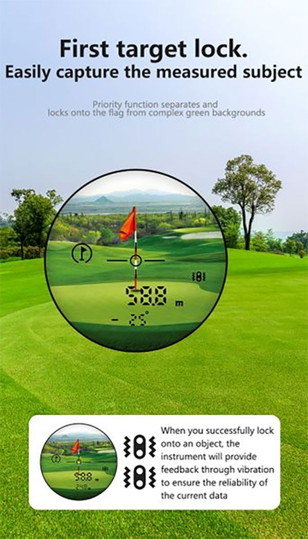 Golf Rage Finder with Slope, 700 Yards Laser Rangefinder 6X Magnification
