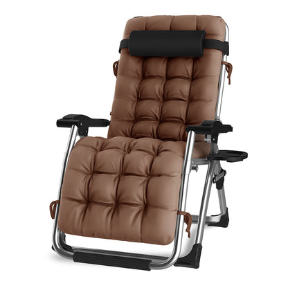 TOXIYA Foldable Deck Chair Recliner Lounger Chair With Detachable Cushion
