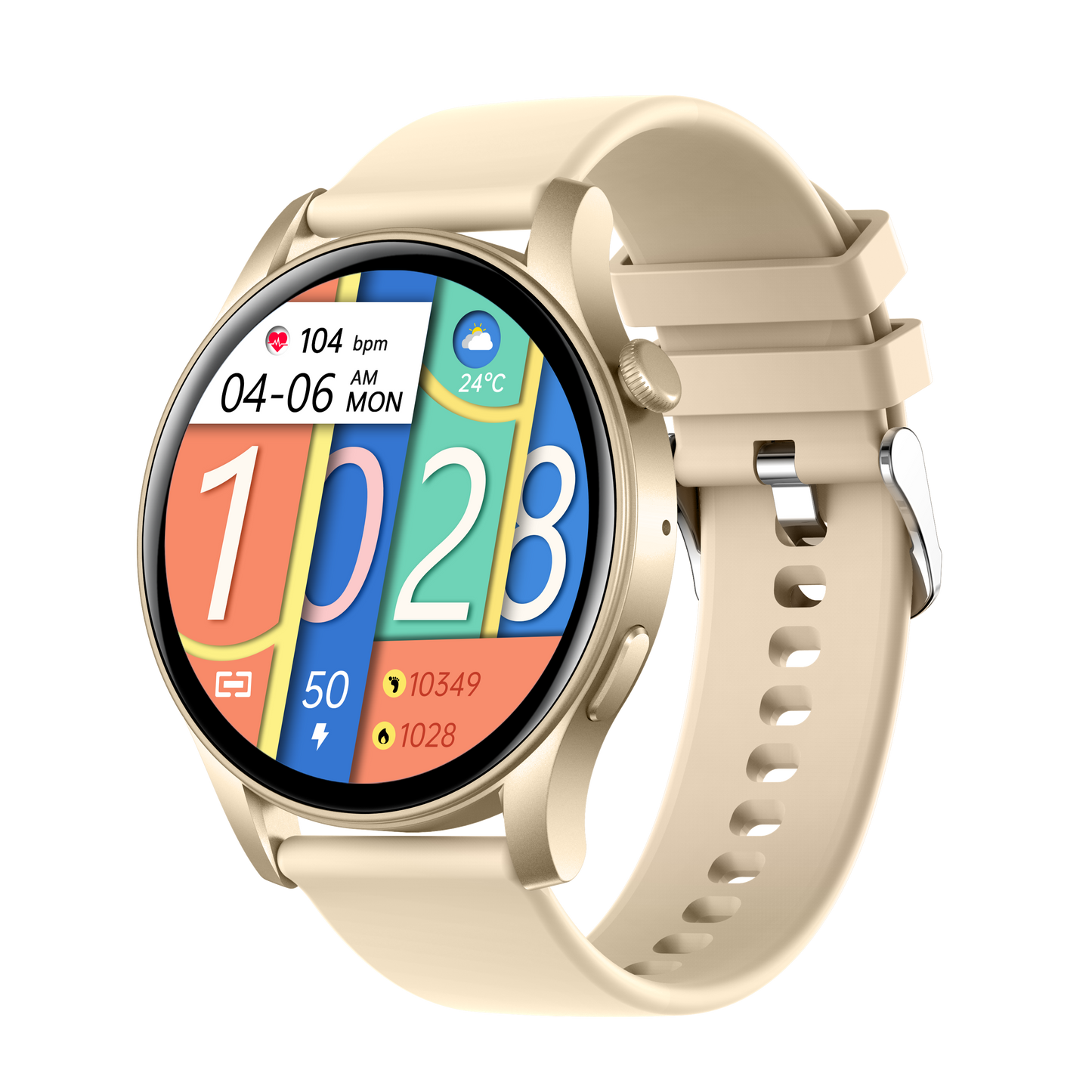 TOXIYA Smart Watch Android/iPhone Fitness AI Assistant Sport Tracker 100+ Sport Modes Fitness Tracker