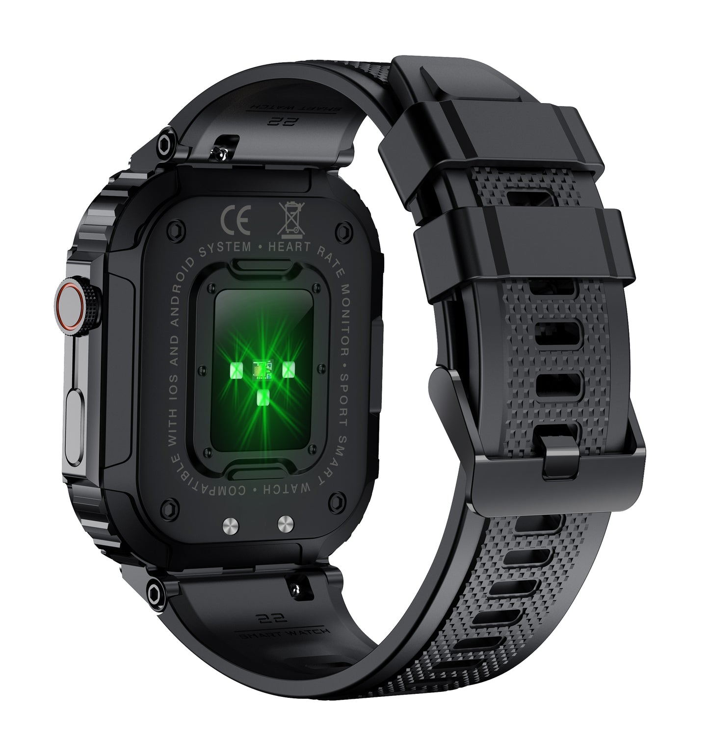 TOXIYA Rugged Military Smartwatch Android/iPhone Fitness Tracker