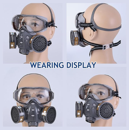 innovations Full Face Respirator Gas Mask with Integrated Goggles