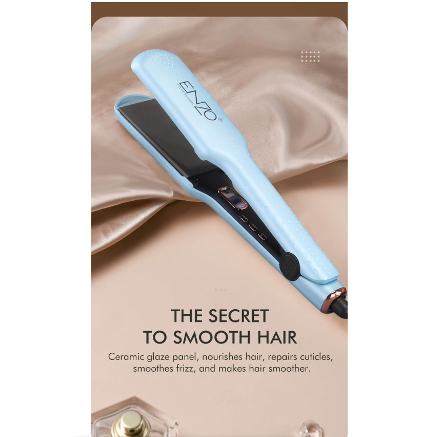 Enzo Ceramic Tourmaline Hair Straightener with Moroccan Oil