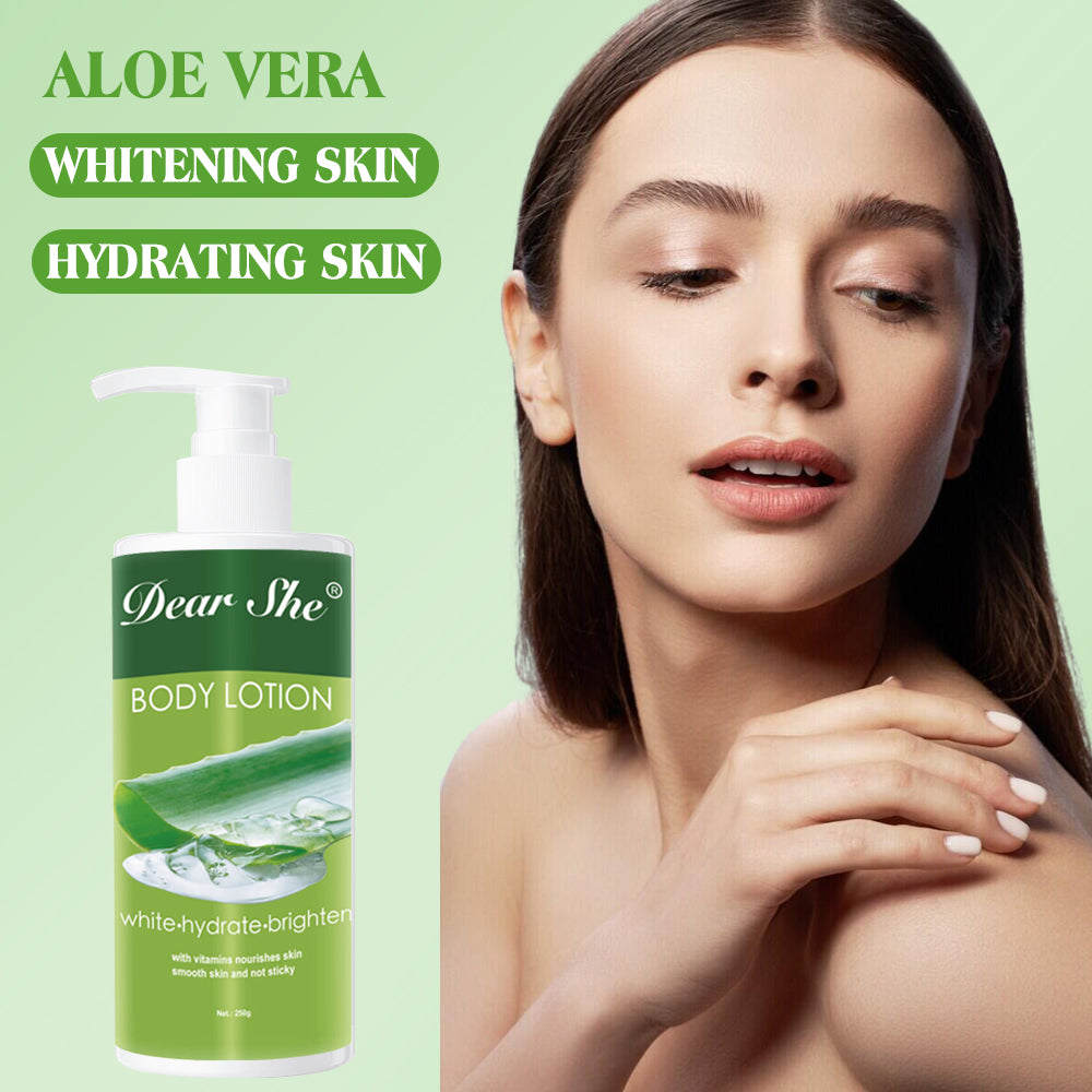 Natural plant aloe vera body lotion vitamin nourishing smooth whitening moisturizing skin cream 250g