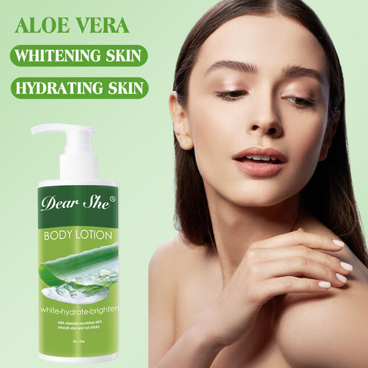 Natural plant aloe vera body lotion vitamin nourishing smooth whitening moisturizing skin cream 250g