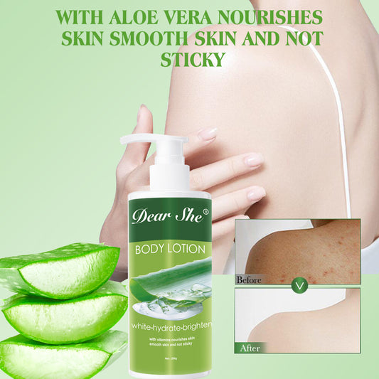 Natural plant aloe vera body lotion vitamin nourishing smooth whitening moisturizing skin cream 250g