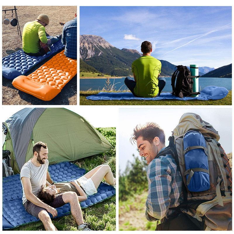 Portable Camping Mat Inflatable Camping Mat with Pillow