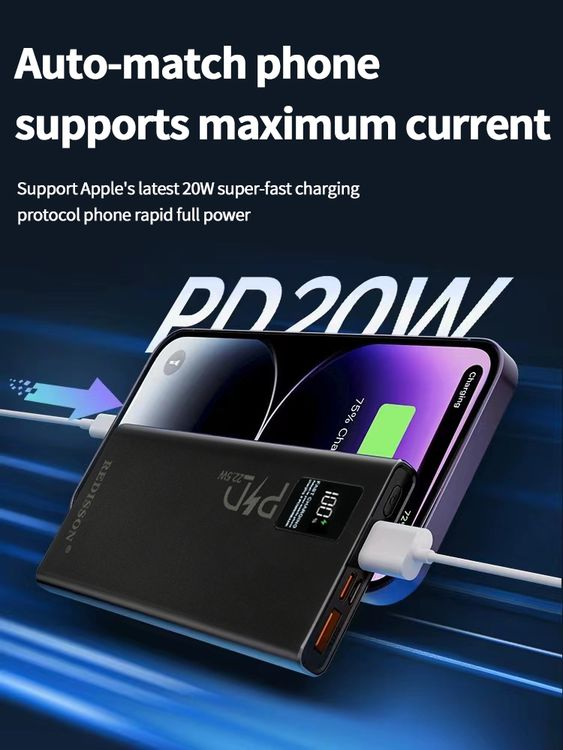 Redisson 20000 mAh Portable Charger Power Bank Dual USB Charge