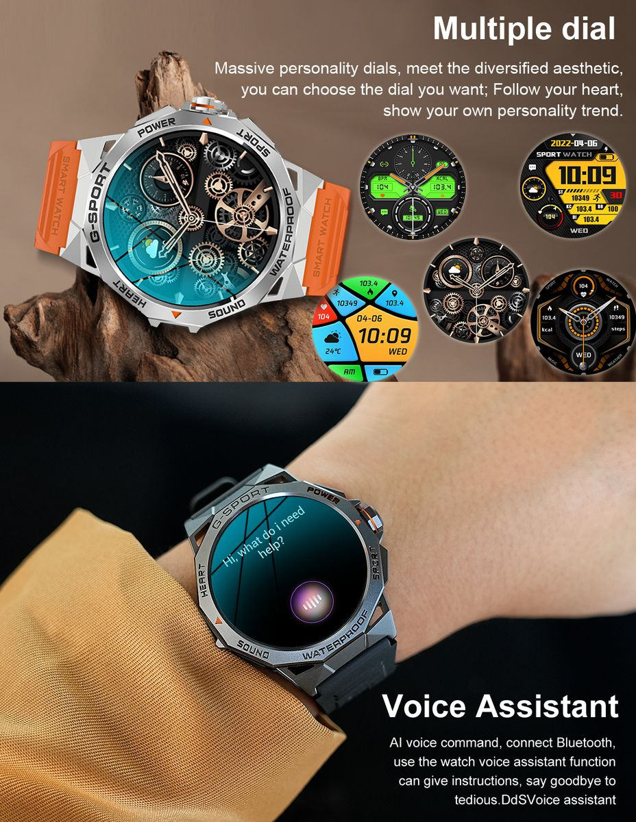 TOXIYA  Smart watch for Android iPhone