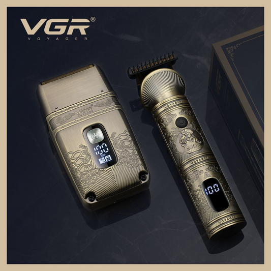 VGR Professional Hair Trimmer and Shaver Grooming Set with IPX 6 & Key Ring