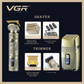 VGR Professional Hair Trimmer and Shaver Grooming Set with IPX 6 & Key Ring