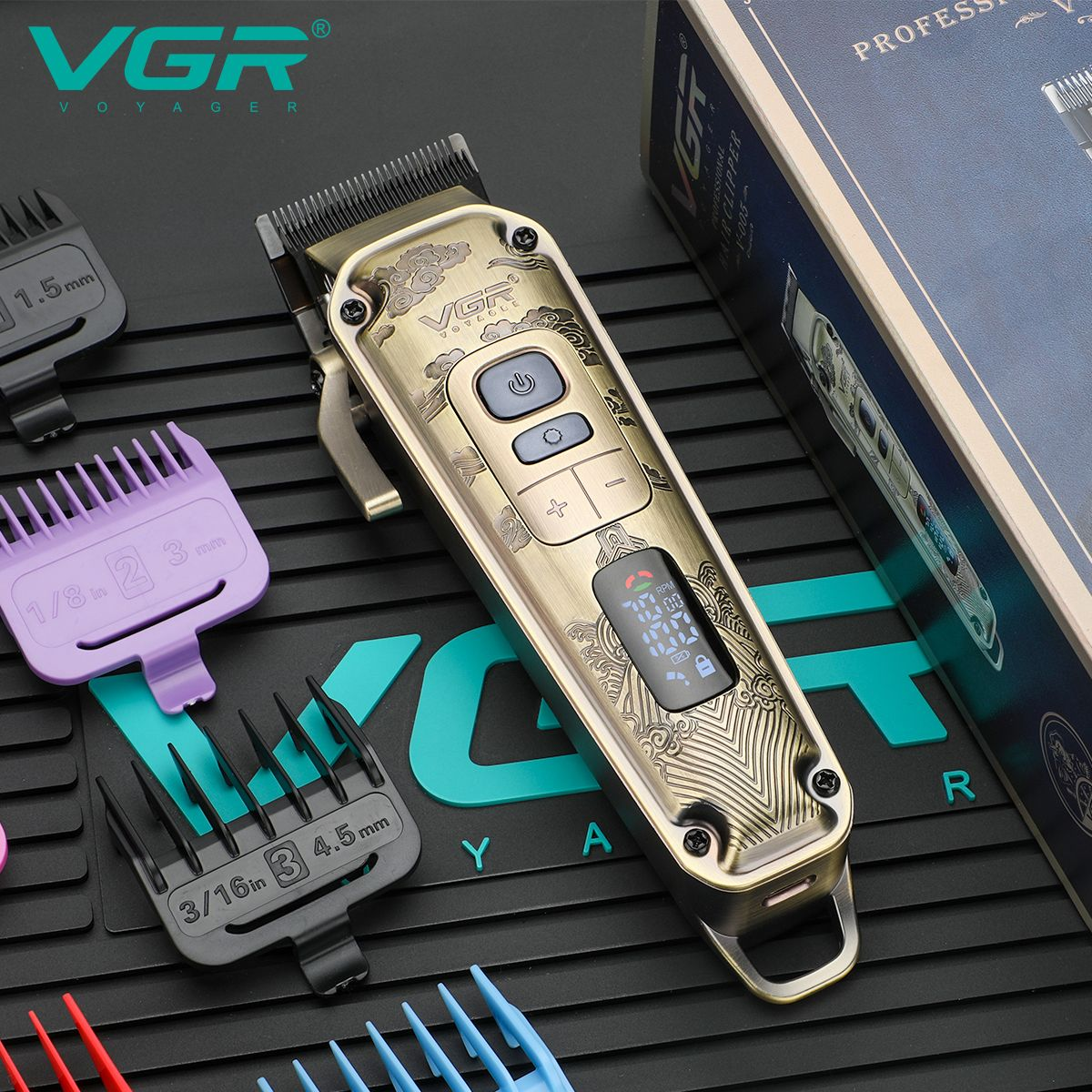 VGR Upgraded 4-Speeds Professional Hair Clipper 7000 RPM