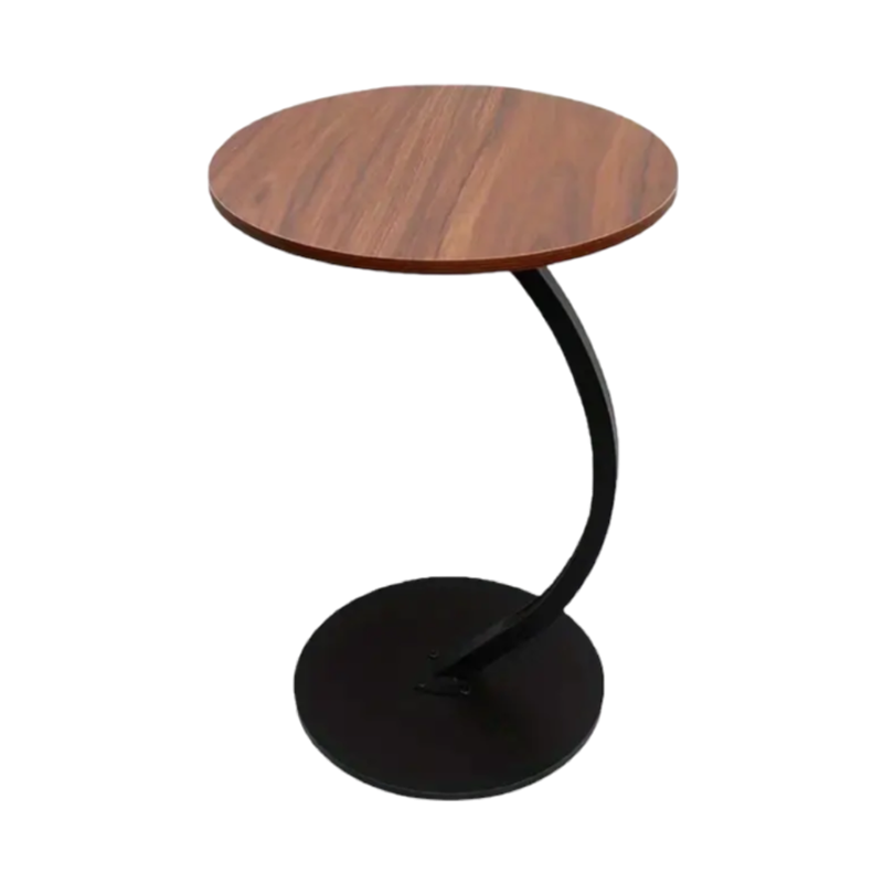 TOXIYA Stable Wooden C-Shape Frame Coffee Table