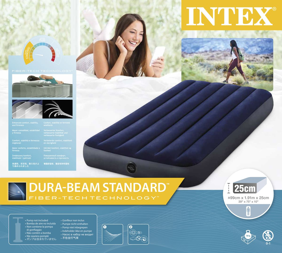 INTEX Intex Airbed Double Mattress - Multi Size Available