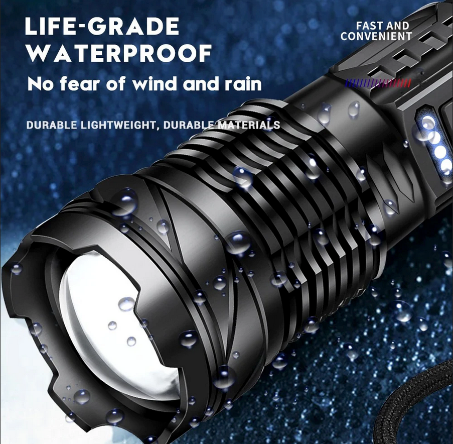 Rechargeable Torch - 20000 Lumen High Power Gift for Men