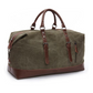 Oversized Leather Canvas Duffel Shoulder Overnight Bag - Various colors available