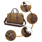 Oversized Leather Canvas Duffel Shoulder Overnight Bag - Various colors available