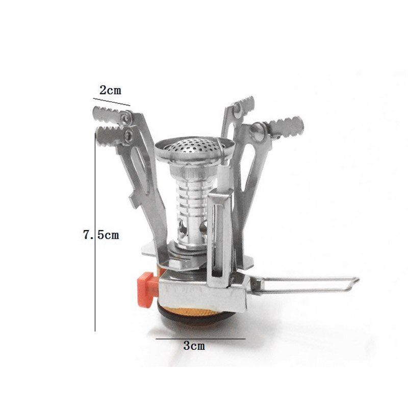 Camping Cookware Sets Mini Gas Stove With Stand Fork Spoon Knife