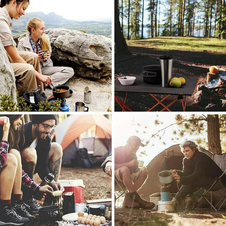 Aluminum Camping Cookware 10PCs Set