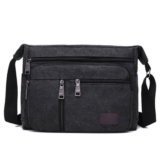 High Capacity Retro Canvas Shoulder Bag Crossbody Handbag for Men - 31cm - Various colors available