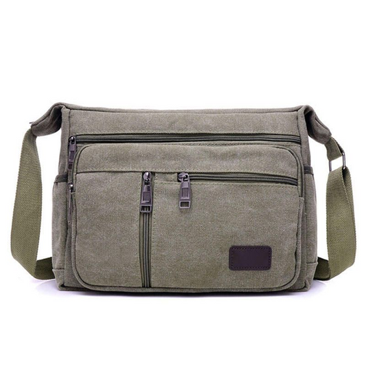 High Capacity Retro Canvas Shoulder Bag Crossbody Handbag for Men - 31cm - Various colors available