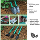10 Piece Stainless Steel Heavy Duty Gardening Tool Kit With Carrying Case FH-18