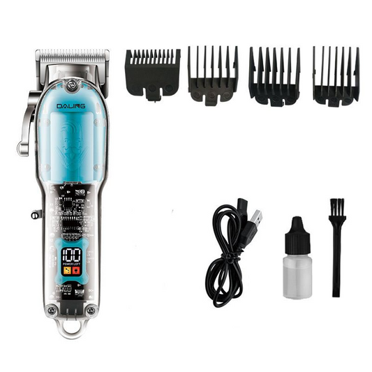 Daling Transparent Body Trimmer Rechargeable LCD Display Hair Clipper Set