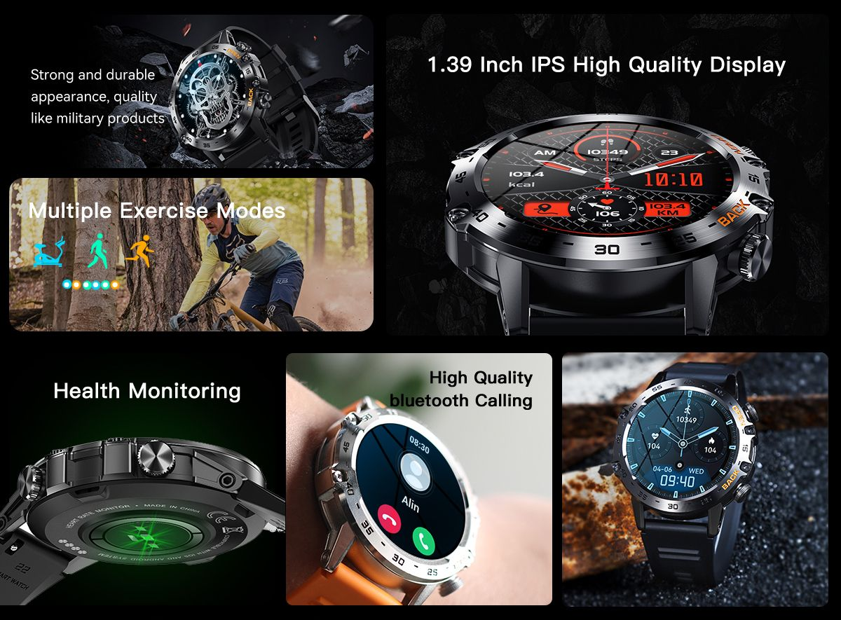 TOXIYA - K52 Smart watch for Android iPhone