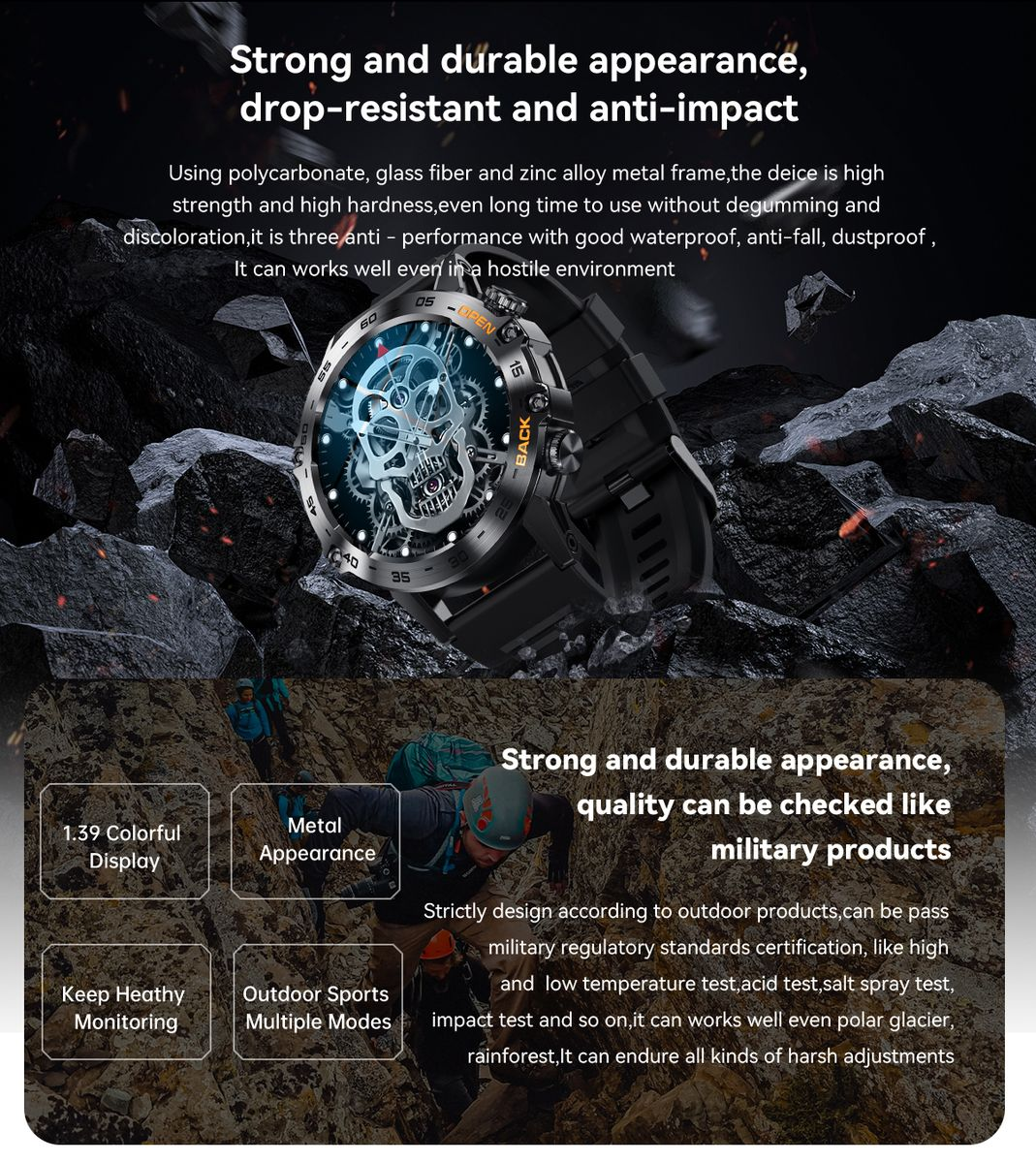 TOXIYA - K52 Smart watch for Android iPhone
