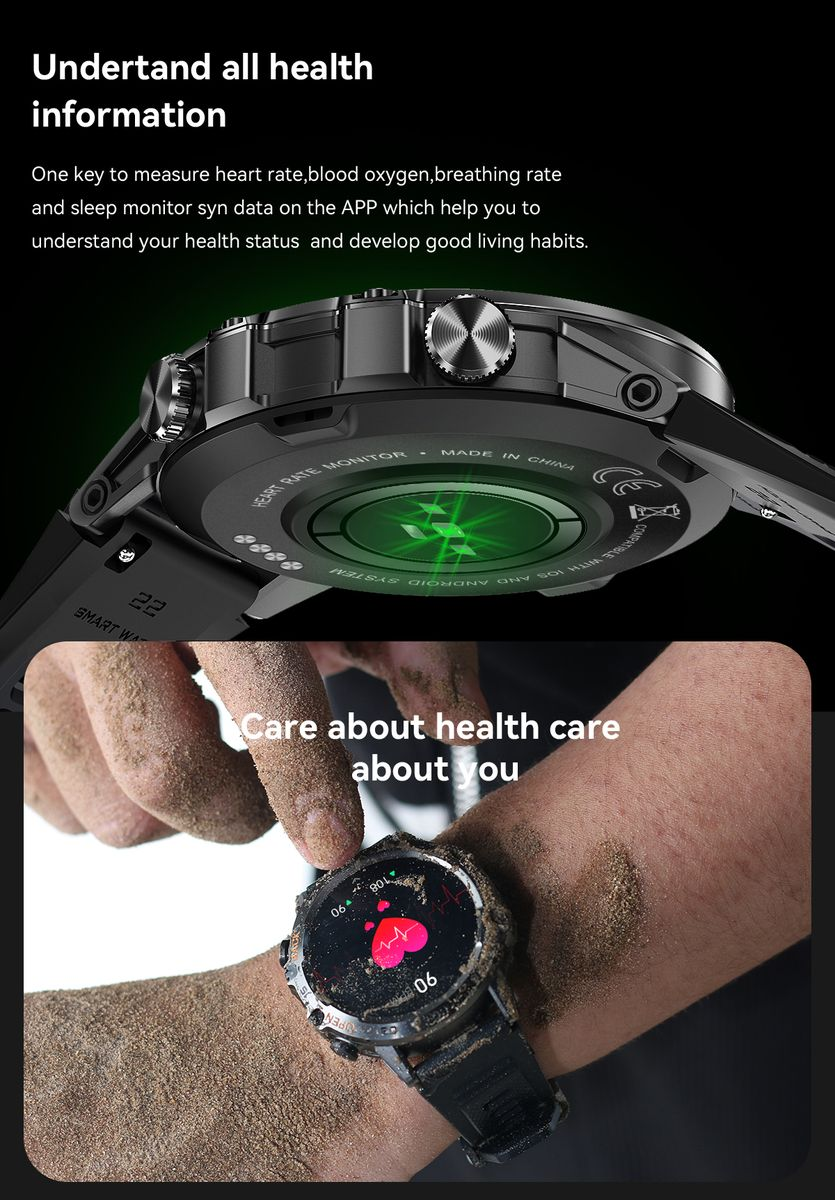 TOXIYA - K52 Smart watch for Android iPhone