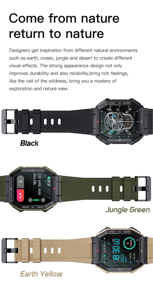 TOXIYA - K55 Rugged Smart Watch