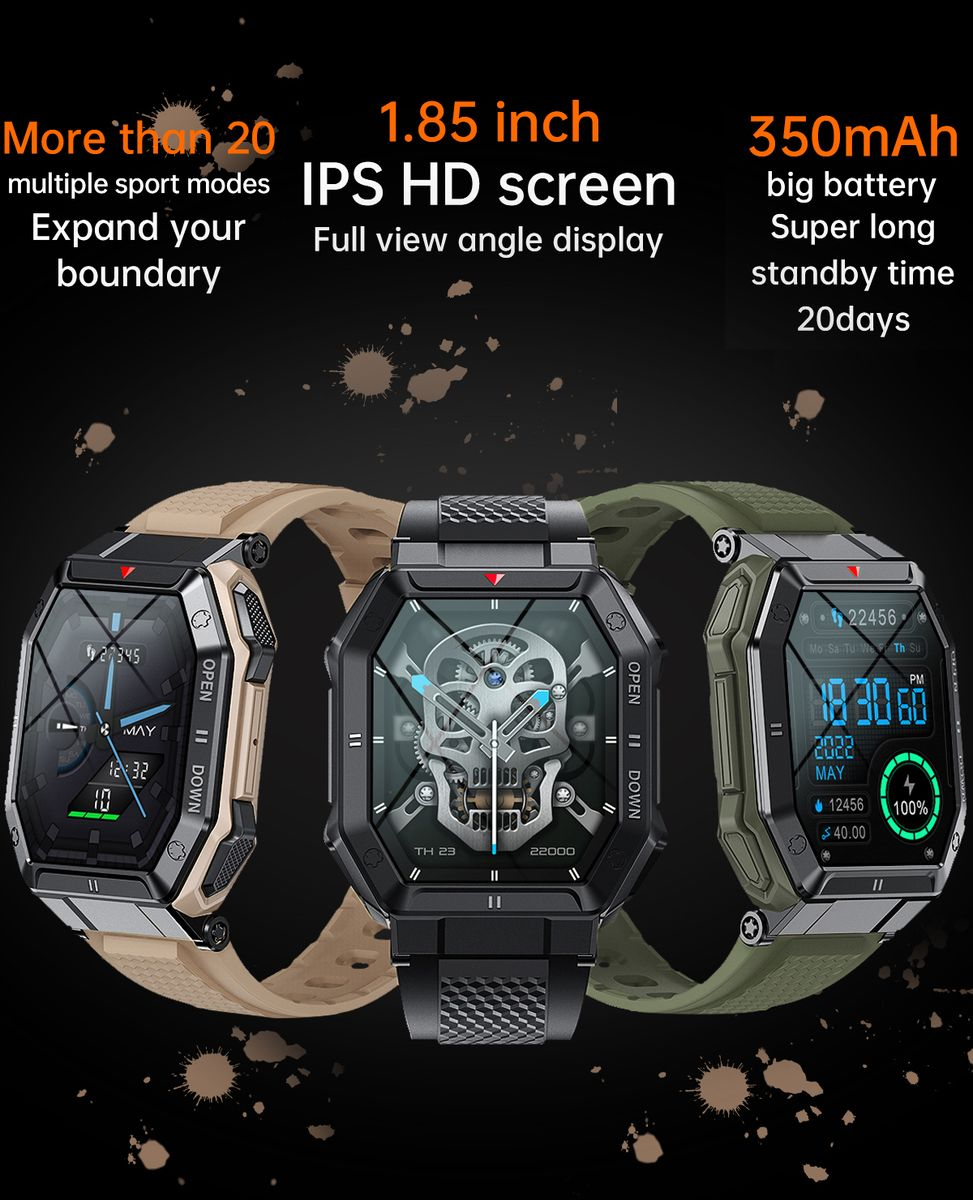 TOXIYA - K55 Rugged Smart Watch
