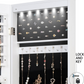 Jewelry storage cabinet, mirrored jewelry cabinet 120 cm wall mounted/door storage cabinet