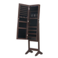 Elegant jewelry storage cabinet with full length mirror
