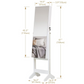 Elegant jewelry storage cabinet with full length mirror