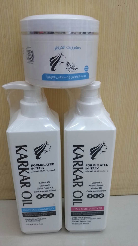 Kaka Shampoo, Conditioner & Serum Oil Set, 3 Bottles