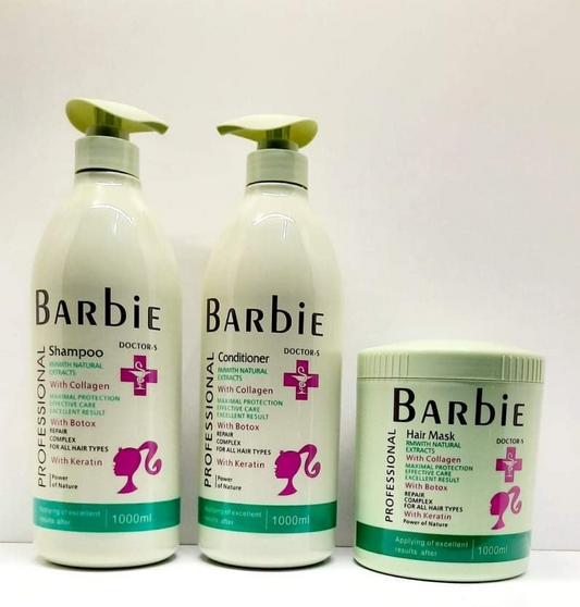 Keratin Shampoo Set, Enriched with Natural Extracts and Collagen, 3 Bottles