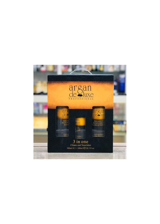 Shampoo and Conditioner Set with Argan Oil, Keratin, Vitamin B5, 3 Bottles