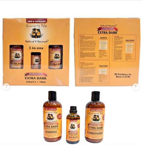 Black Castor Oil Extra Dark Intense Repair Conditioning Shampoo Set, 3 Count