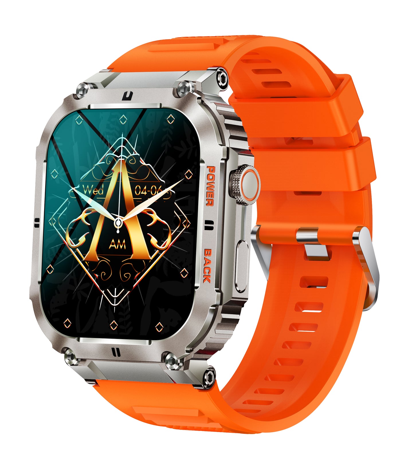 TOXIYA Rugged Military Smartwatch Android/iPhone Fitness Tracker