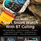 TOXIYA Rugged Military Smartwatch Android/iPhone Fitness Tracker