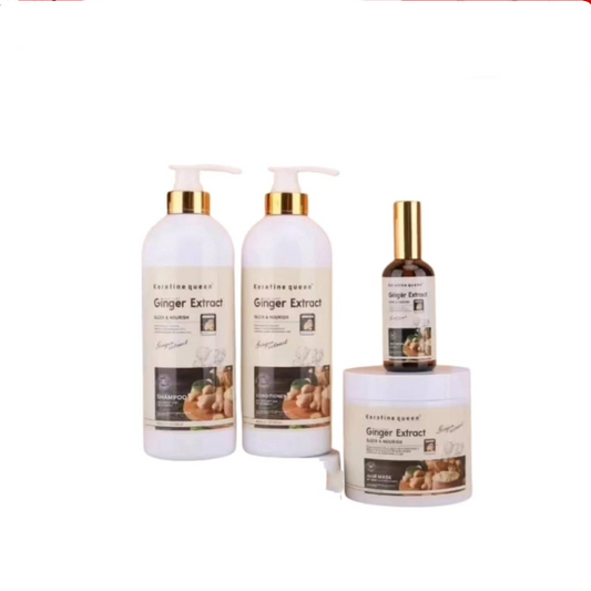 Hair Care Set Anti-Hair Loss Organic Natural Herbal Ginger Hair Growth Shampoo Set
