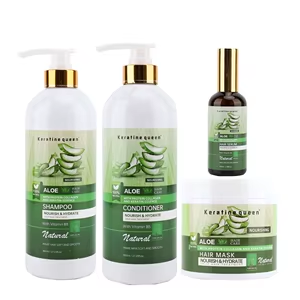 Aloe Vera Hair Care Set, Natural Organic Aloe Vera Moisturizing Serum 4 Bottles