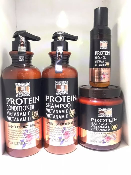 Argan Oil Hair Protein Kit, 4 Bottles