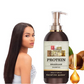 Natural Keratin Queen Shampoo and Conditioner Set, 4 Bottles